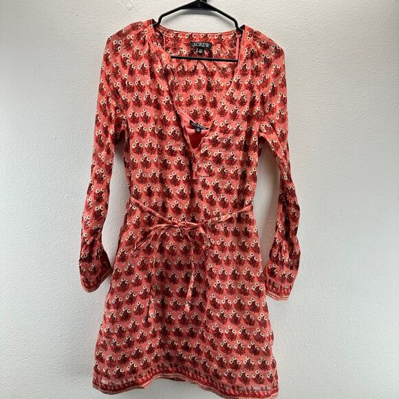 J. Crew Cabana Mini Dress in Block Pint Salmon Pink XXS - Picture 2 of 12